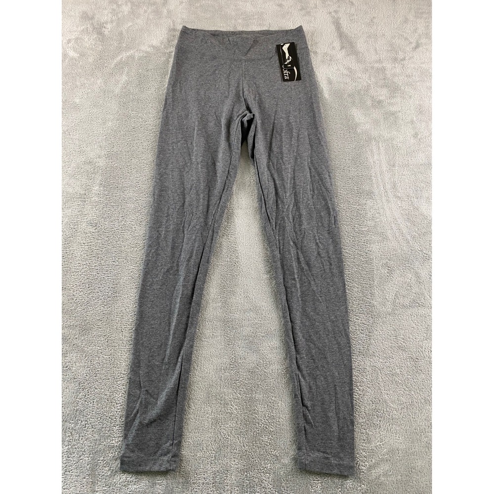 Sofra Activewear Womens High Rise Cotton Stretch Leggings Charcoal Gray WP4000 S